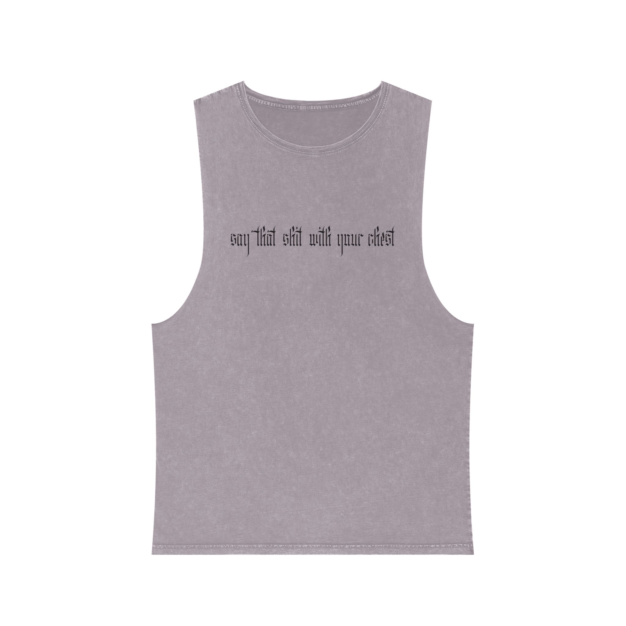 With Your Chest • Unisex Stonewash Tank Top - Image 5