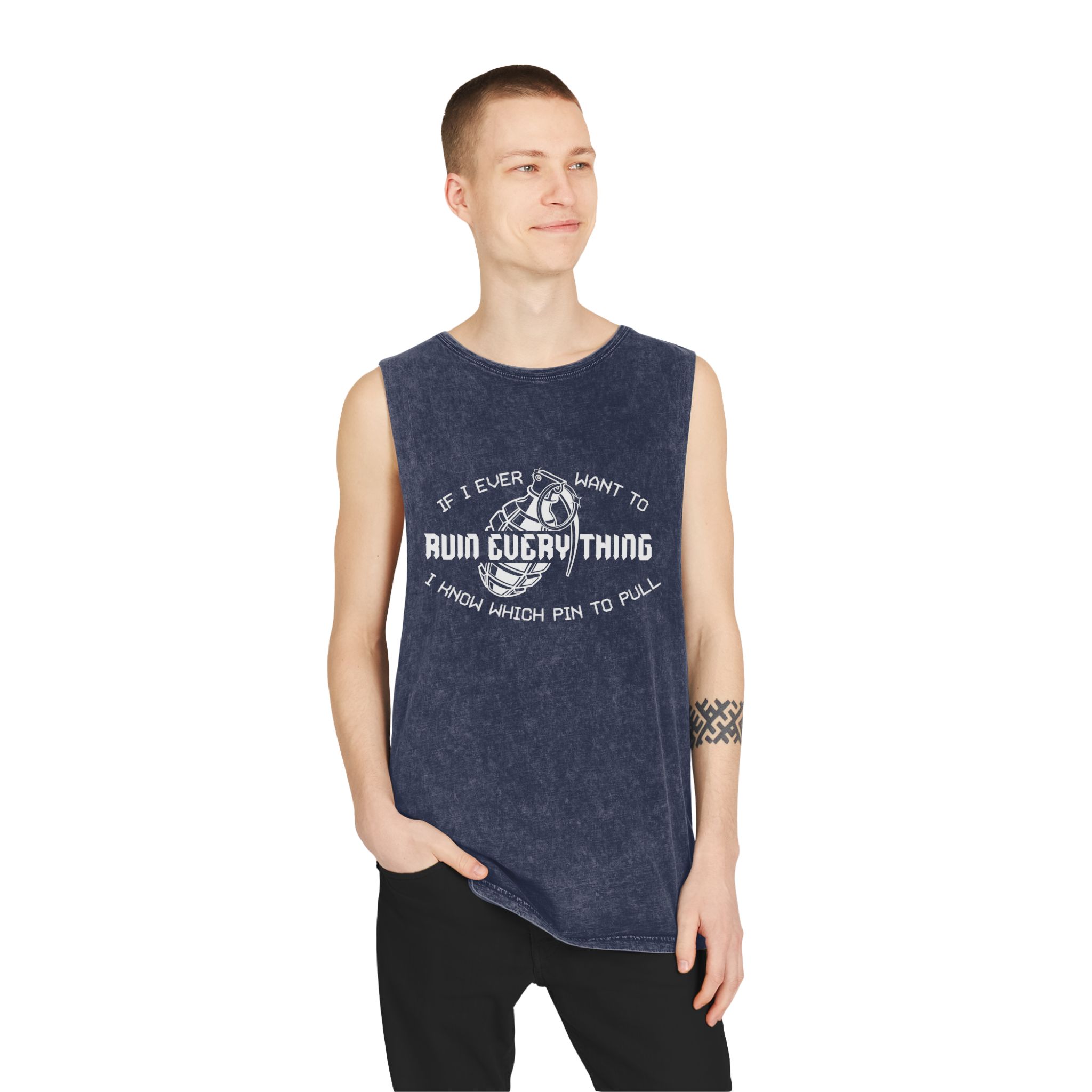 Ruin Everything • Unisex Stonewash Tank Top - Image 15
