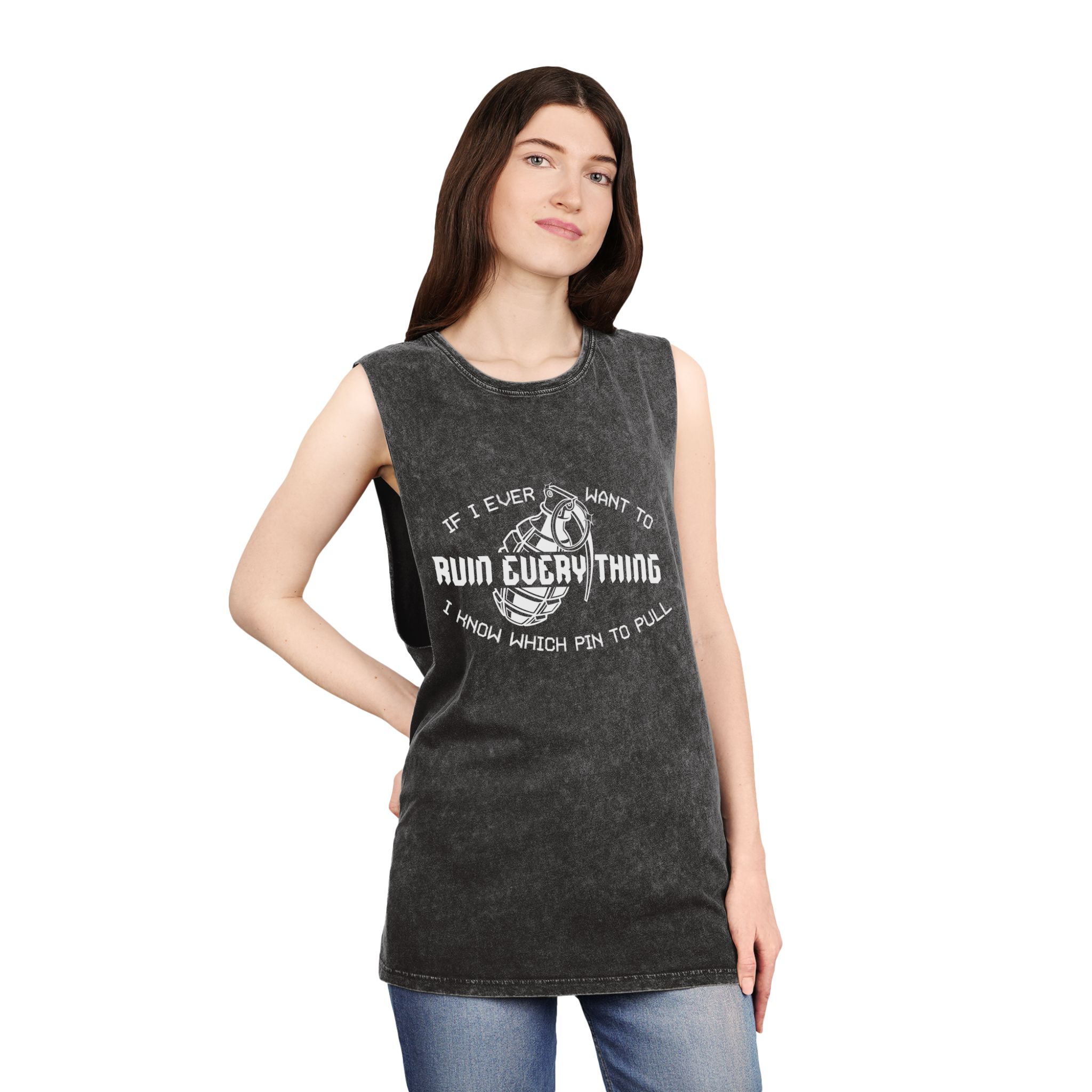 Ruin Everything • Unisex Stonewash Tank Top - Image 8