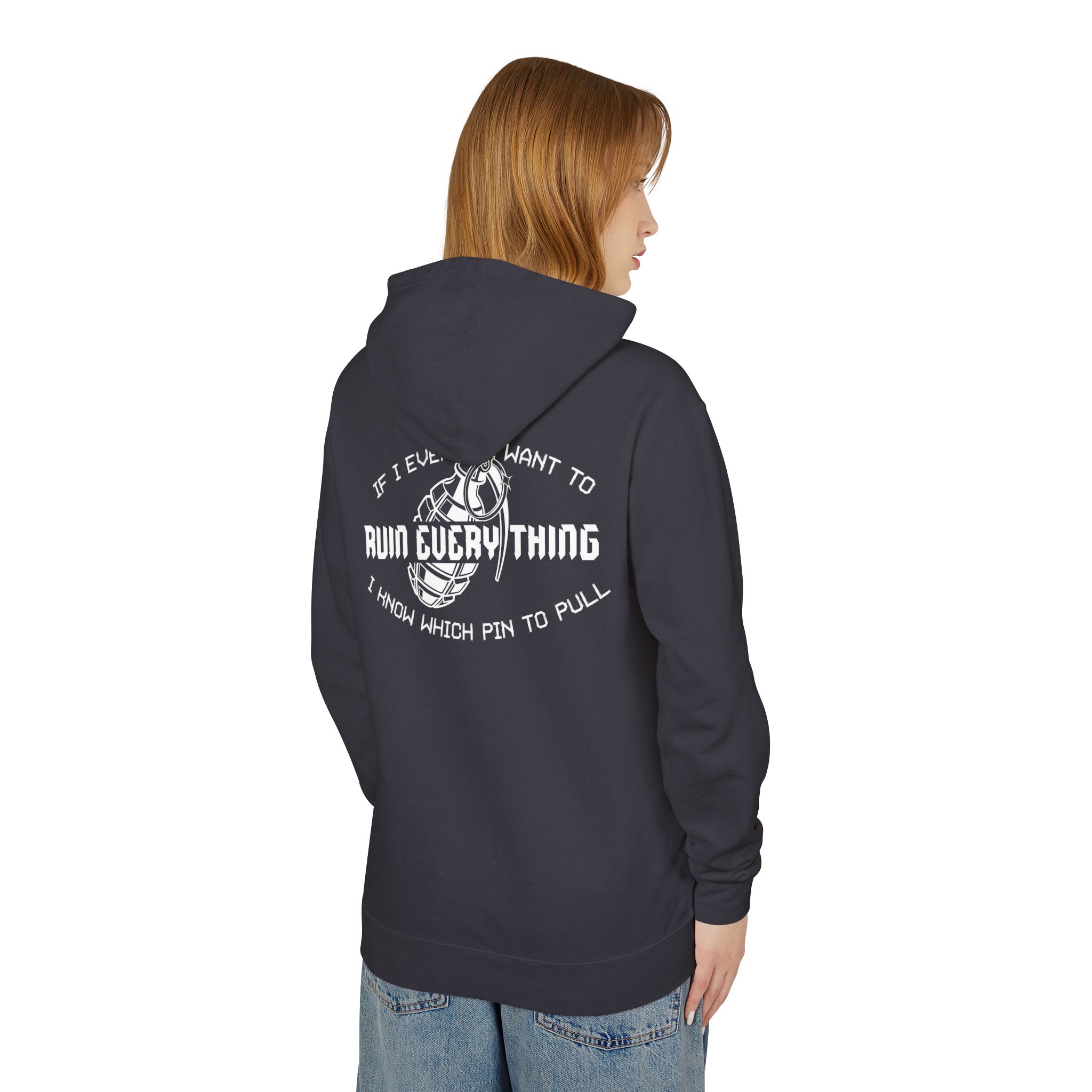 Ruin Everything • Unisex Lightweight Hooded Sweatshirt - Image 36