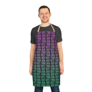 [Pearl Fade] Kitchen Apron With Color Straps