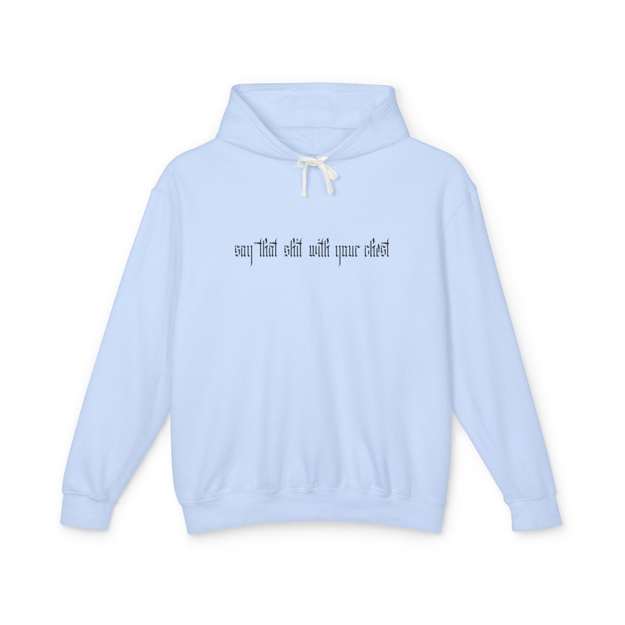 With Your Chest • Unisex Lightweight Hooded Sweatshirt - Image 5