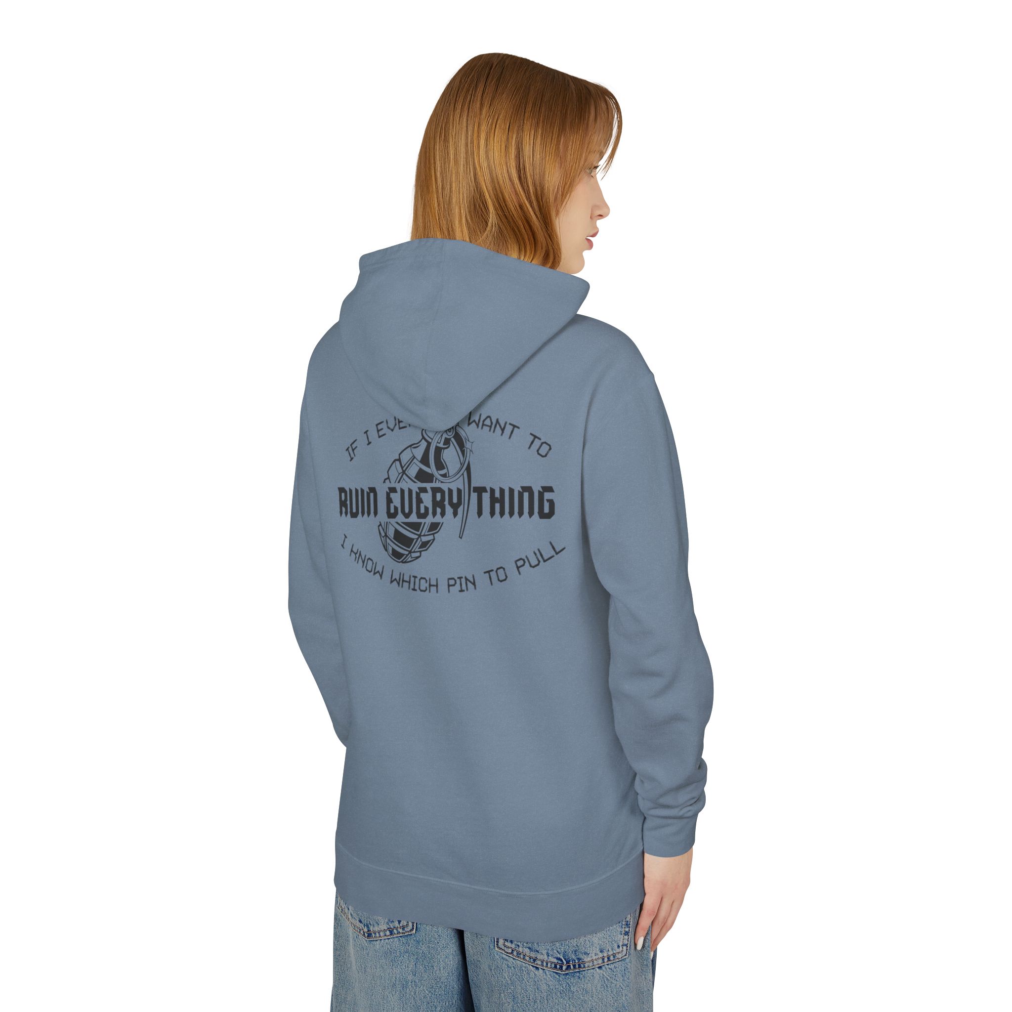 Ruin Everything • Unisex Lightweight Hooded Sweatshirt - Image 32