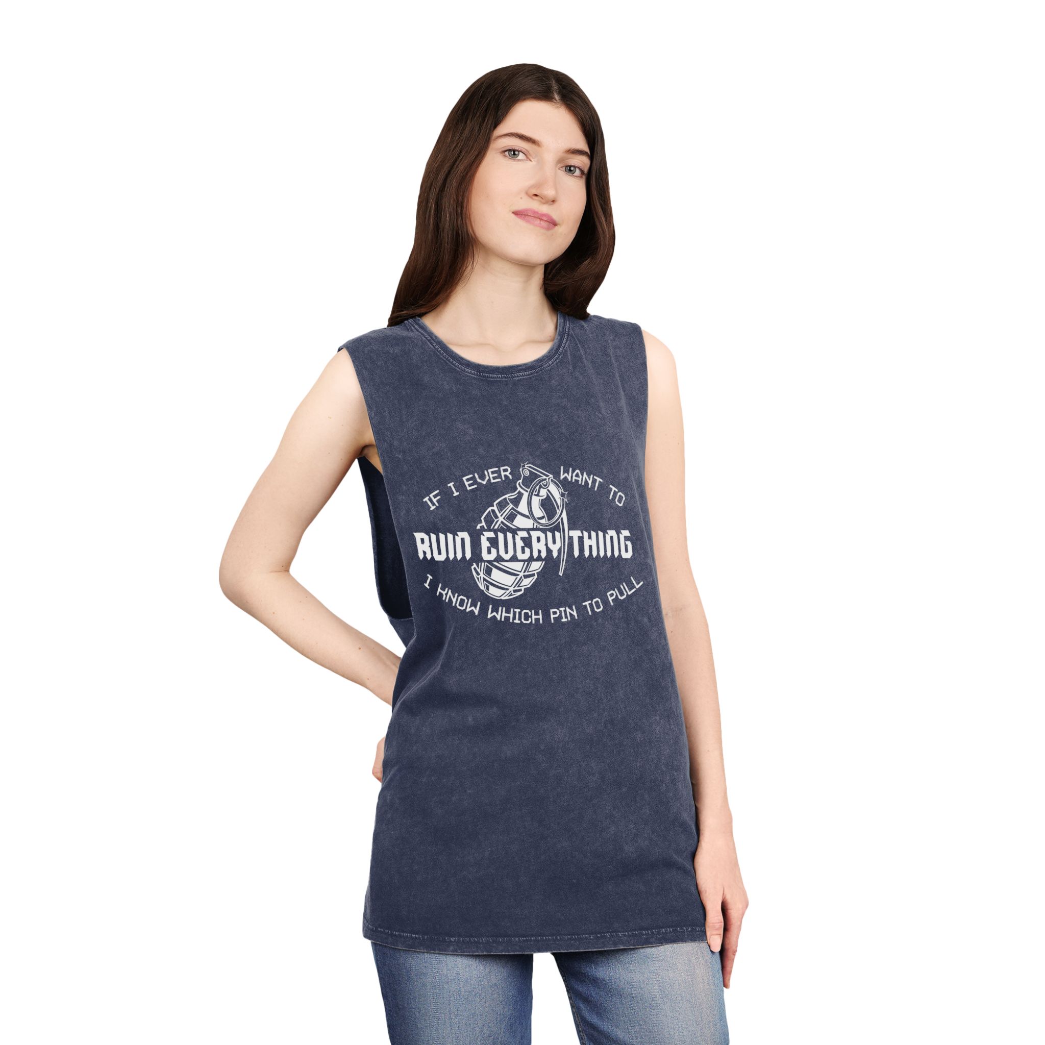 Ruin Everything • Unisex Stonewash Tank Top - Image 16