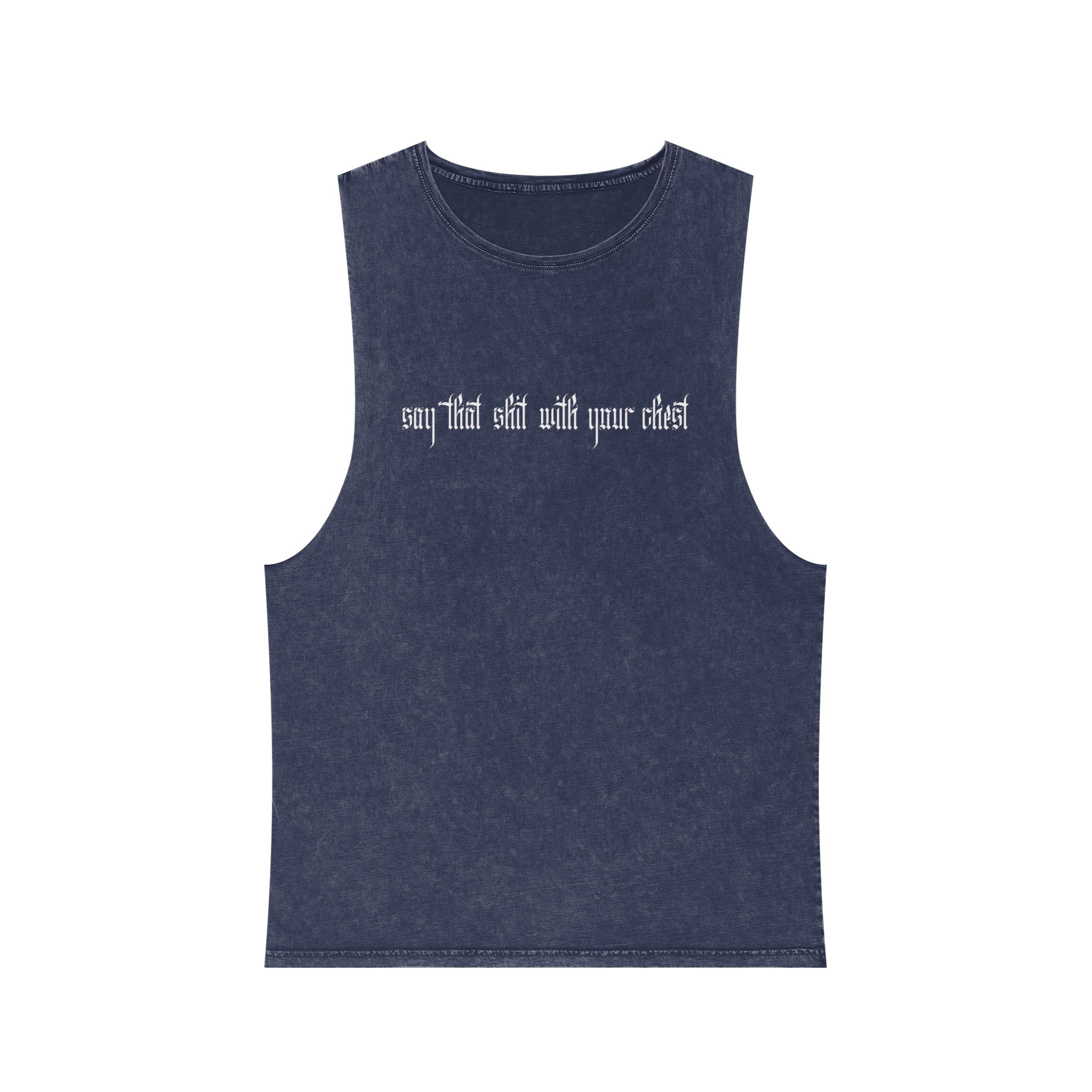 With Your Chest • Unisex Stonewash Tank Top - Image 17
