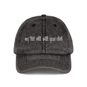With Your Chest [White Embroidery] Vintage Cap