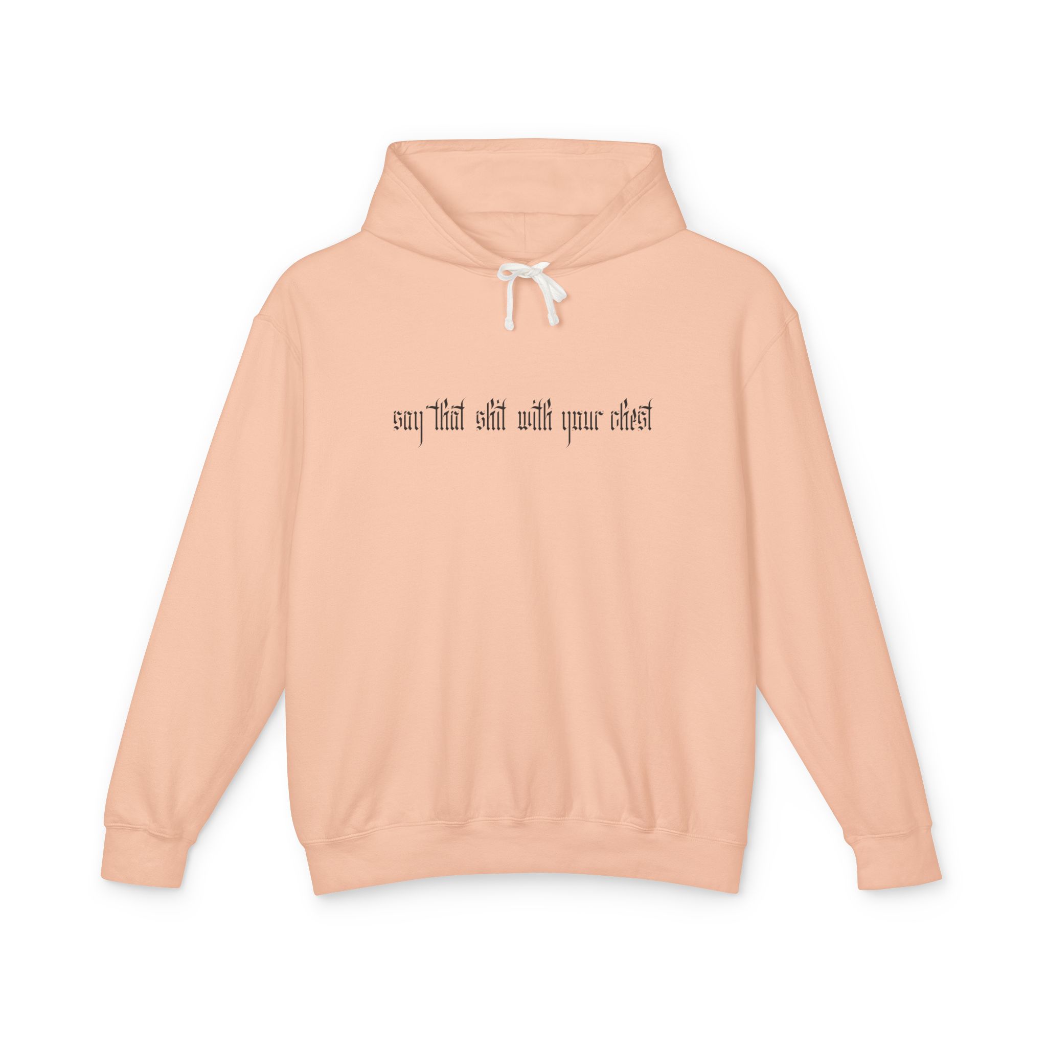With Your Chest • Unisex Lightweight Hooded Sweatshirt - Image 9