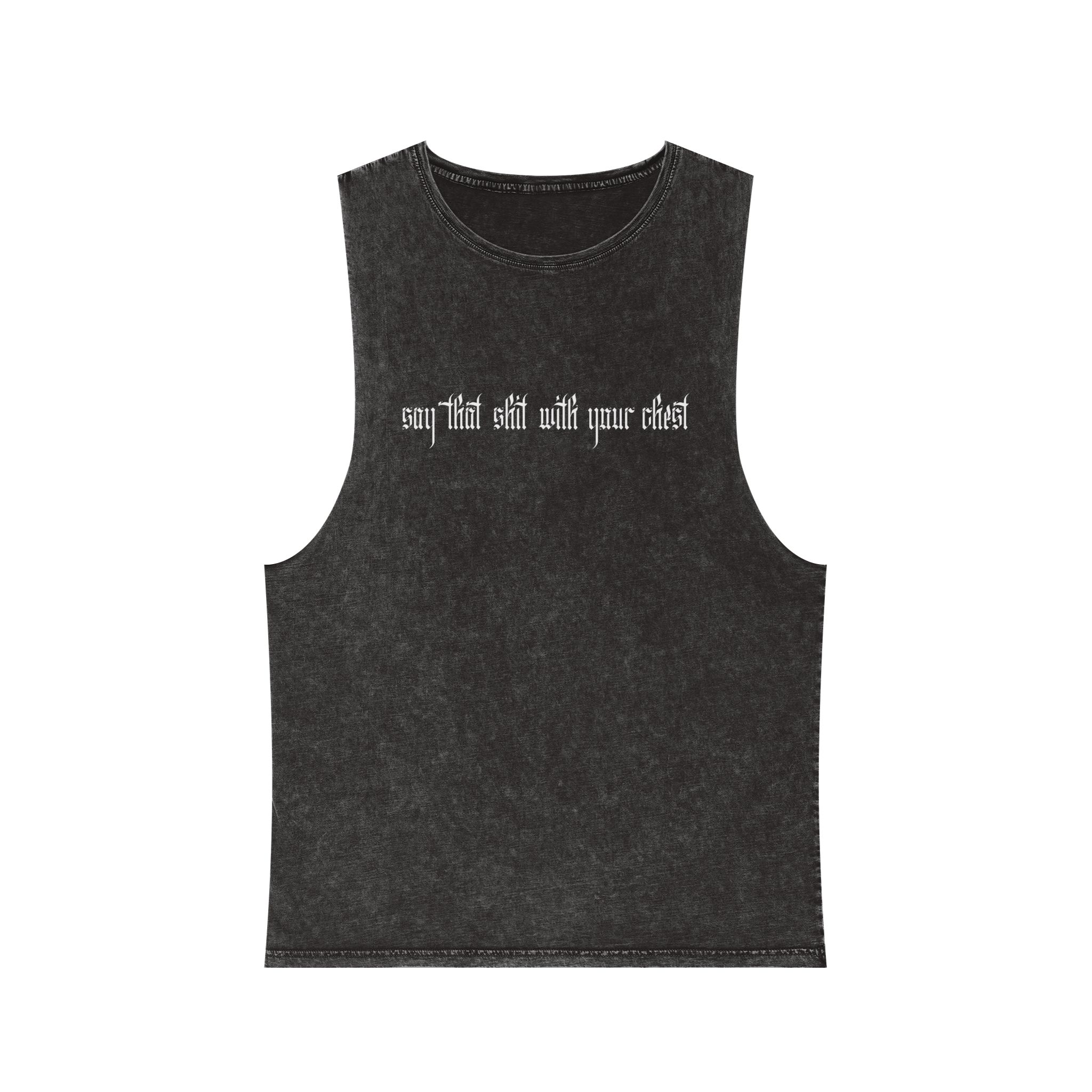 With Your Chest • Unisex Stonewash Tank Top - Image 9