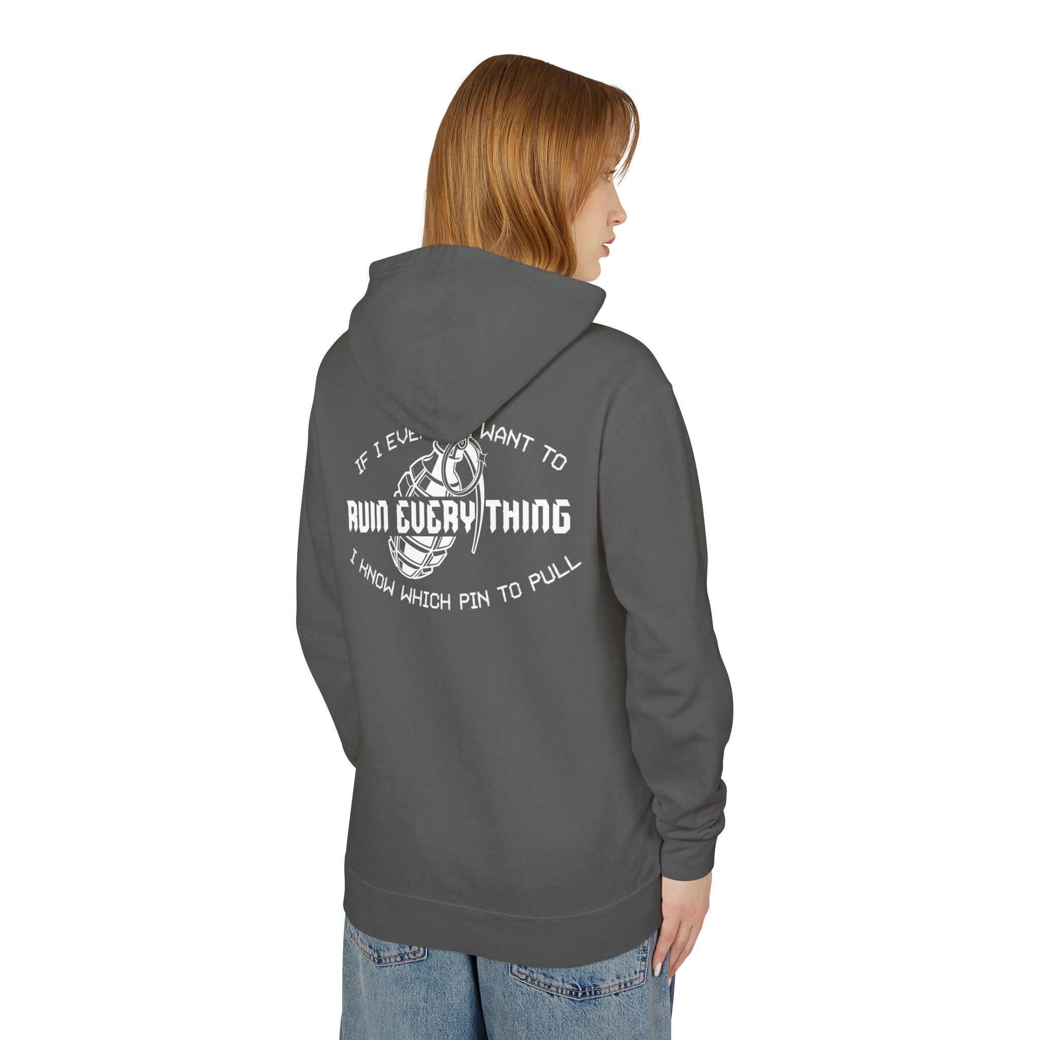 Ruin Everything • Unisex Lightweight Hooded Sweatshirt - Image 20