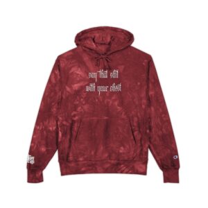With Your Chest [White Embroidery] Unisex Champion Tie-Dye Hoodie