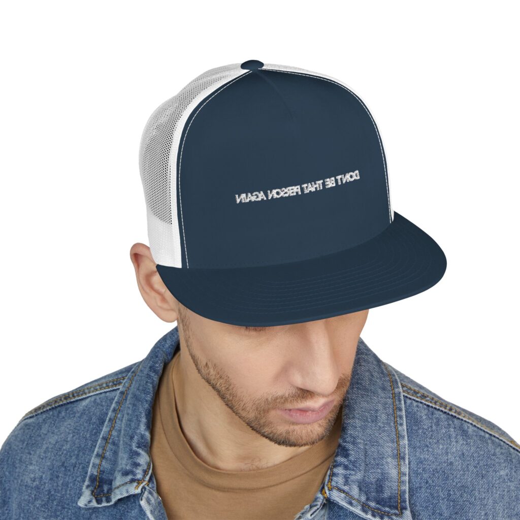 Self Reminder #1 [White Embroidery] 5 Panel Trucker Cap