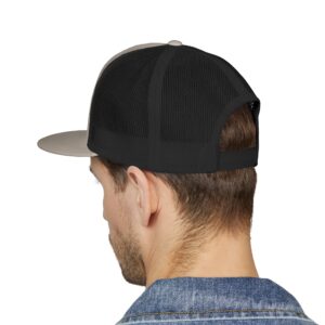 With Your Chest [Black Embroidery] 5 Panel Trucker Cap