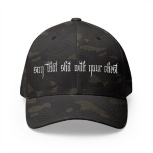 With Your Chest [White Embroidery] Closed-Back Structured Cap