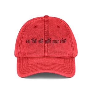 With Your Chest [Black Embroidery] Vintage Cap