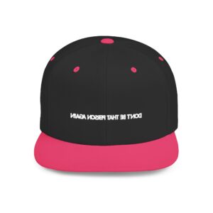 Self Reminder #1 [White Embroidery] Flat Bill Snapback