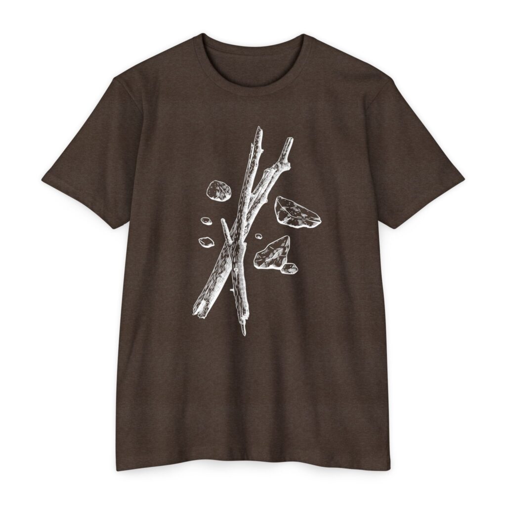 Sticks & Stones [White] Unisex CVC Jersey T-shirt