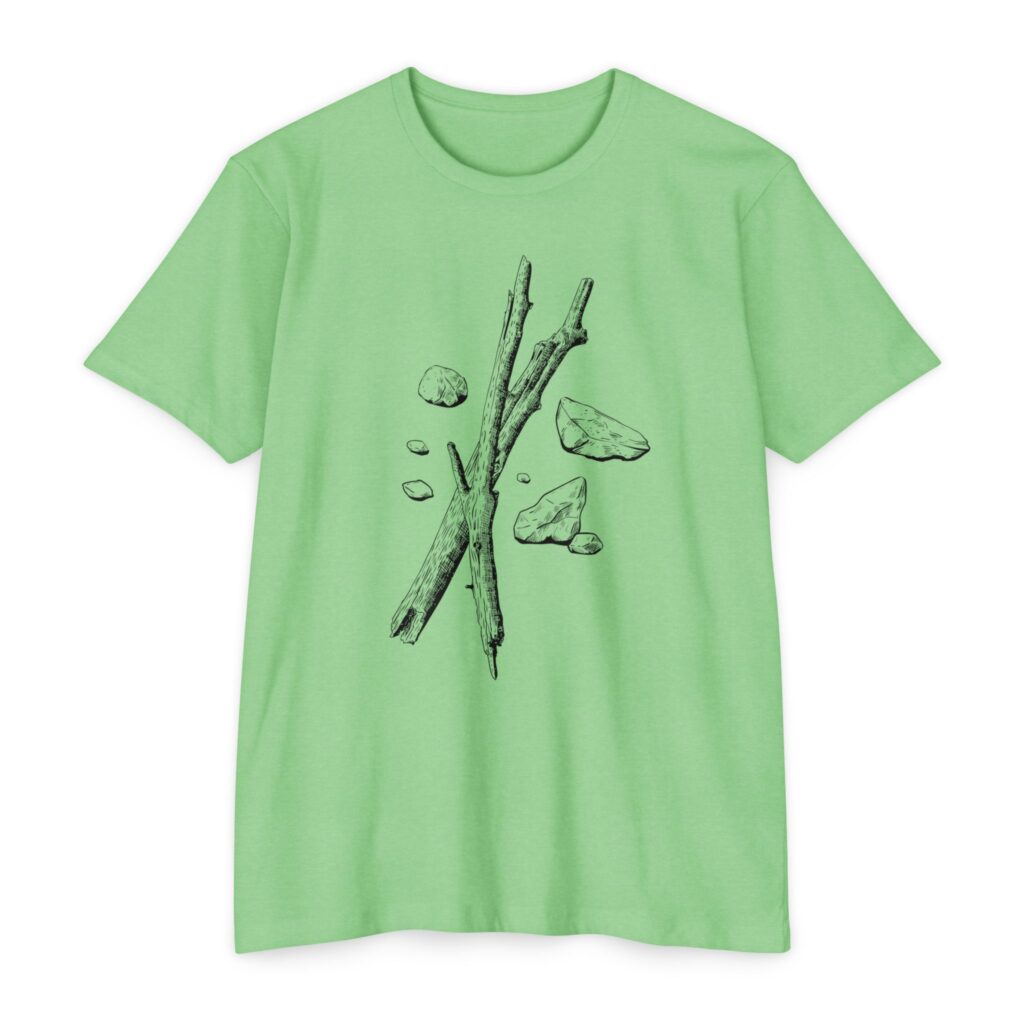 Sticks & Stones [Black] Unisex CVC Jersey T-shirt