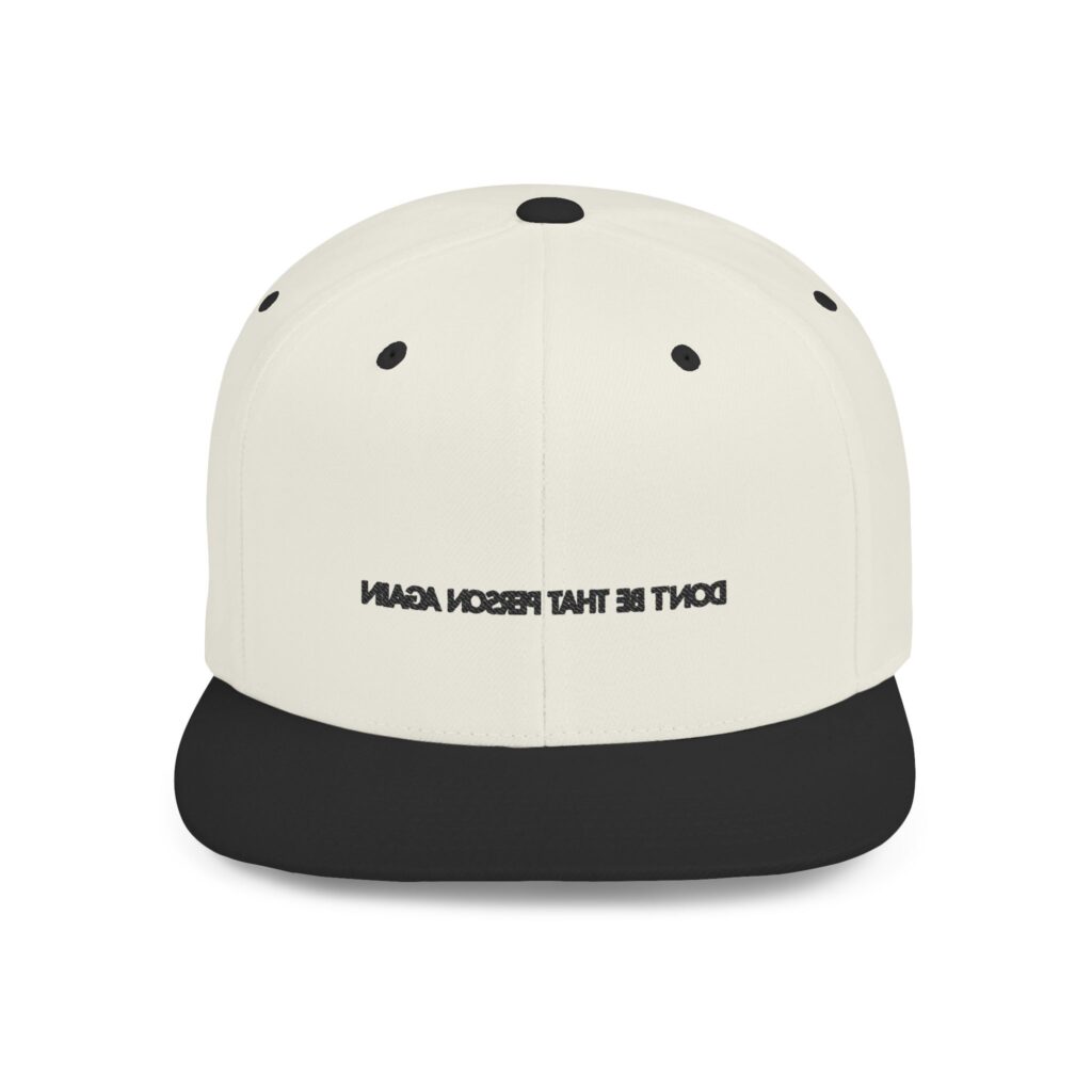 Self Reminder #1 [Black Embroidery] Flat Bill Snapback