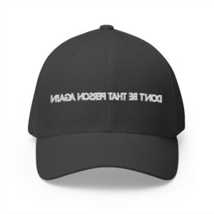 Self Reminder #1 [White Embroidery] Closed-Back Structured Cap