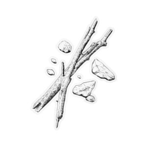 Vinyl Sticker: Literal Sticks + Stones