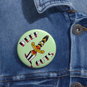 Deep Cuts Logo • Metal Button Pin